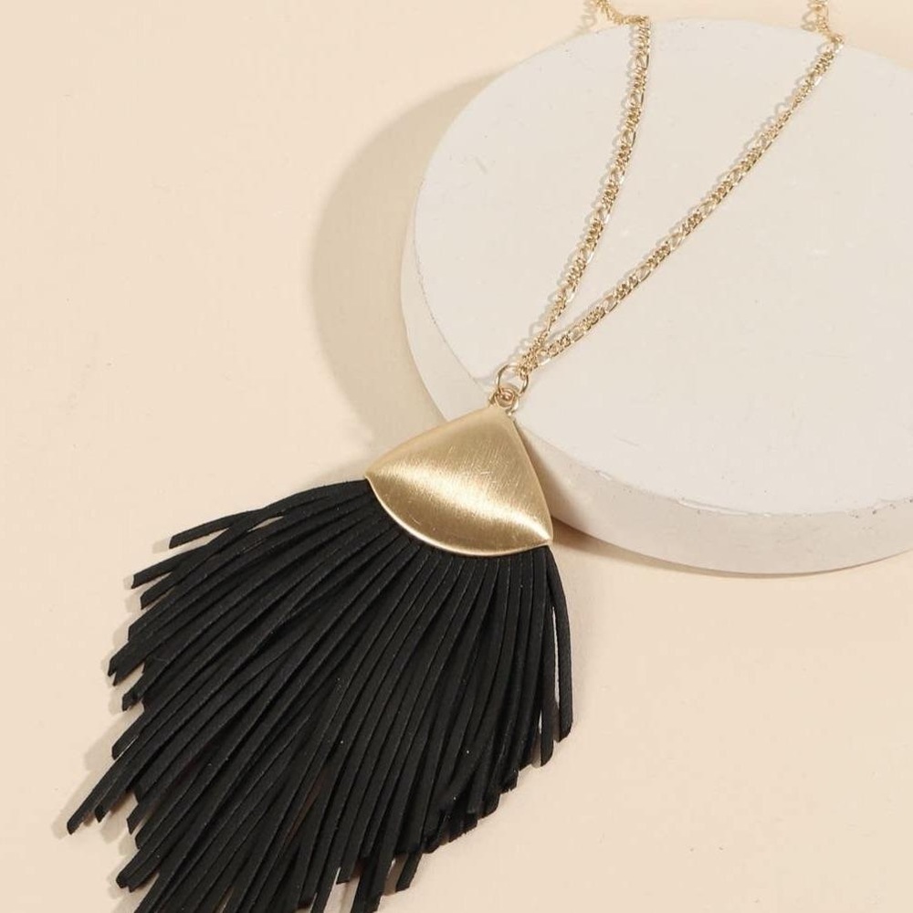 Long tassel necklace